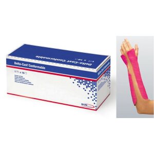 BSN-7228101 DELTA-CAST CONFORMABLE POLYESTER CAST TAPE 7.5CM X 3.6M, PINK,BX/10, BX