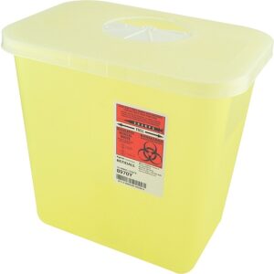 Kendall 8970Y Monoject MULTI-PURPOSE SHARPS CONTAINER WITH ROTOR OPENING, YELLOW, Each