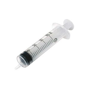 BD 300613 eccentric tip 20 mL syringe. Graduation 1 mL, 3/4 oz in. 1/8 oz, BX/120
