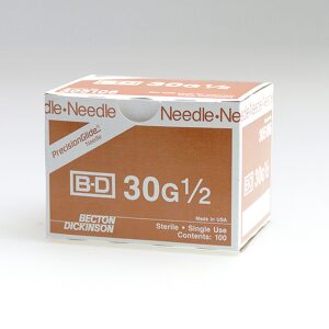 BD 305106 PRECISIONGLIDE Needle STERILE CONVENTIONAL 30G x 13mm (0.5") 100/bx