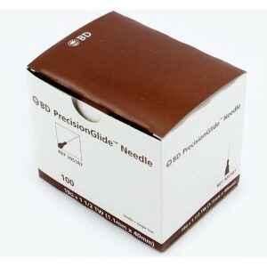 BD 305187 PRECISIONGLIDE Needle STERILE CONVENTIONAL Thin Wall 19G x 33mm (1.5"), 100/Box, 10/Case