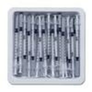 BD 305541 1 mL Allergist tray with 27 G x 3/8" PrecisionGlide permanently attached needle, 25/Tray