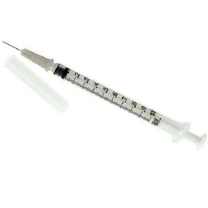 BD 309623 TUBERCULIN Syringe with Conventional Needle 27 G x 13mm (0.5"), 1cc, 100/Box