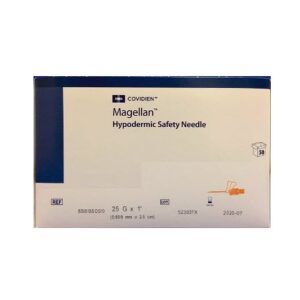 Kendall 8881850510 Hypodermic Needle Monoject™ Magellan™ Sliding Safety Needle 25G X 1" BX/50