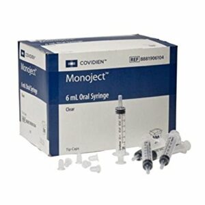 Covidien MONOJECT ORAL MEDICATION Syringe 6ML, CLEAR, BX/100