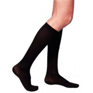 SIGVARIS 233CXSW99S COTTON CALF WITH GRIP-TOP,30-40,WOMEN'S CLOSED TOE,X-LARGE,SHORT BLACK, PR/1