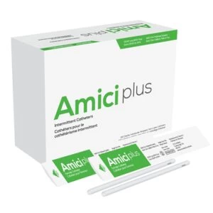 Amici 5610 - AMICI Plus 7" Female Intermittent Catheters, 10 Fr., Smooth Low-Profile Eyelets, Latex Free, DEHP & BpA Free PVC, No Adapter., BX 100