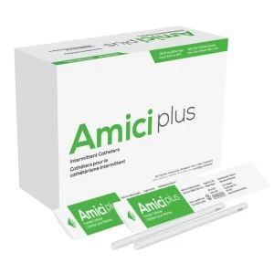 Amici 5616 - AMICI Plus 7" Female Intermittent Catheters, 16 Fr., Smooth Low-Profile Eyelets, Latex Free, DEHP & BpA Free PVC, No Adapter., BX 100