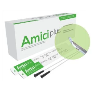 Amici 5710 - AMICI Plus 16" 10 Fr. Tiemann Intermittent Catheters, Smooth Low-Profile Eyelets, Latex Free, DEHP & BpA Free PVC, BX 100