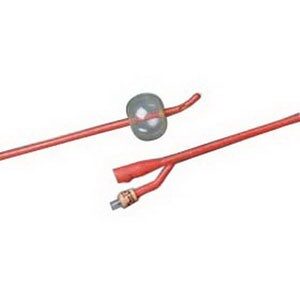 Bard 0102L14 - BARDEX Lubricath, 14Fr, 5cc Coude Red Latex Cath, Hydrogel Coating(TiemannStyle), BOX 12