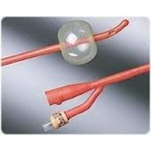 Bard 0102L20 - BARDEX Lubricath, 20Fr, 5cc Coude Red Latex Cath, Hydrogel Coating(TiemannStyle), BX 12