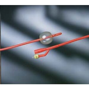 Bard 0103L16 - BARDEX Lubricath,16Fr,30cc Coude Red Latex Cath,Hydrogel Coating(Tiemann 2-Way), BX 12