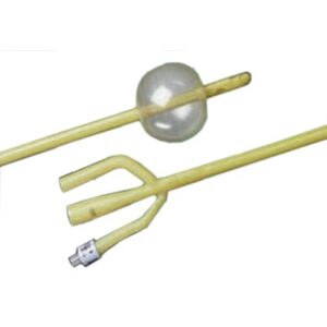 Bard 0167L20 - BARDEX Lubricath, 3-Way Amber Latex Foley, 20fr 30cc, Hydrogel Coated, BX 12