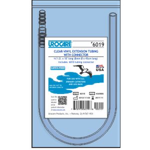 Urocare 6019 - Clear-Vinyl Extension Tube, 18" Long with Connector, non-sterile, EACH